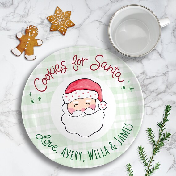 personalized santa plate
