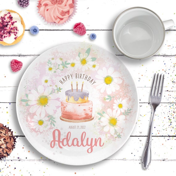 Birthday Plate Melamine Plates Personalized Personalised Melamine - Main Image
