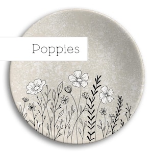 Personalized Ceramic Ring Dish • Wildflower Jewelry Holder, Gift for Mom image 15