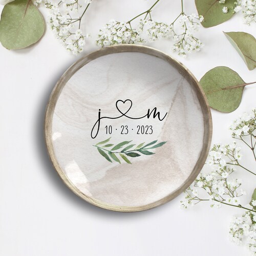 Personalized Wedding Ring Dish