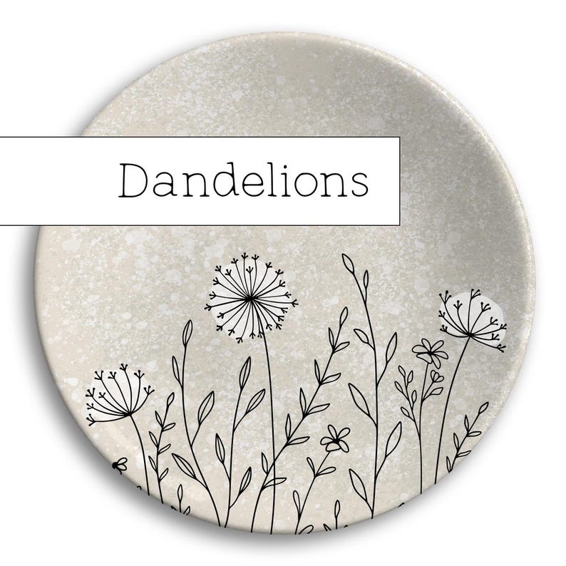 Personalized Ceramic Ring Dish • Wildflower Jewelry Holder, Gift for Mom image 13