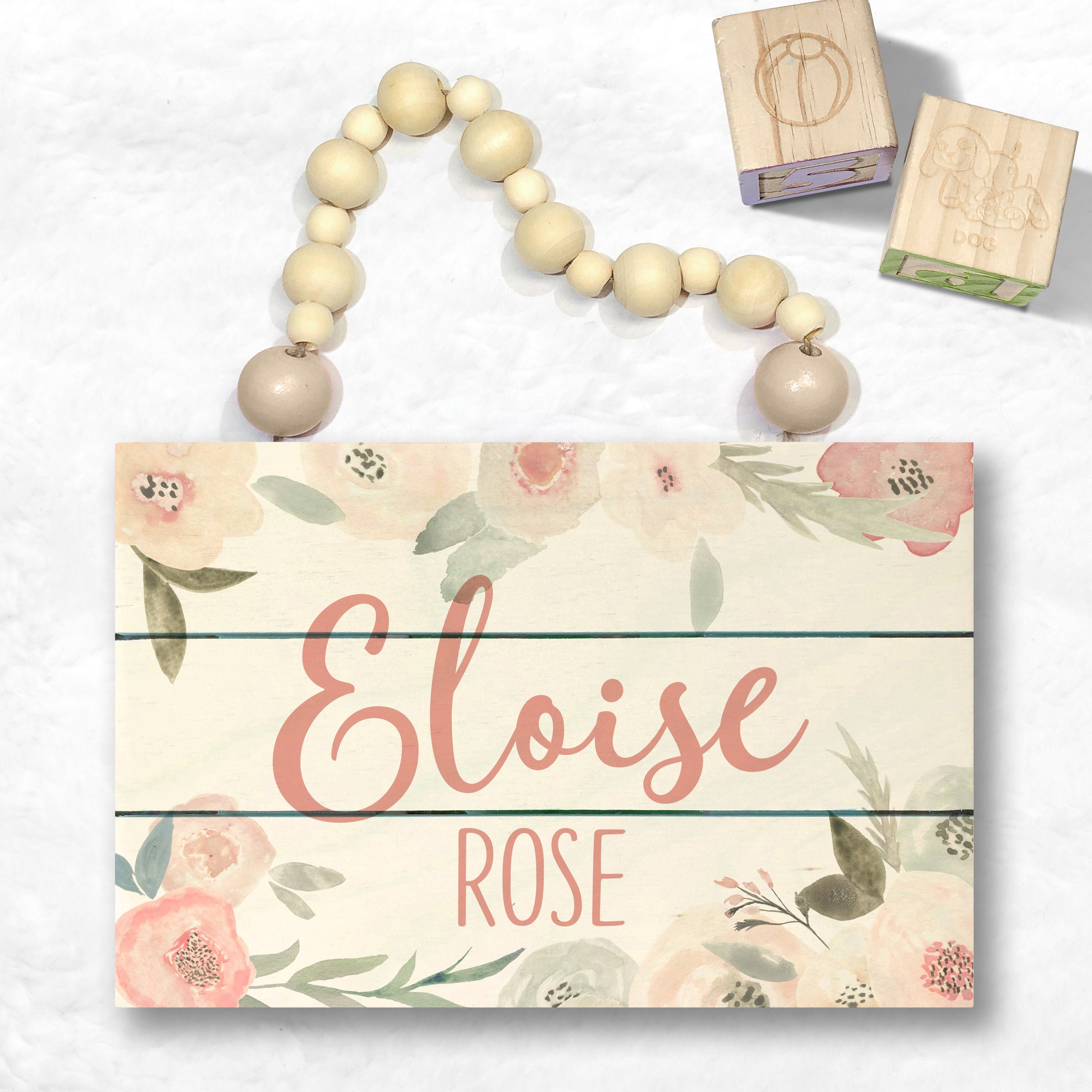 personalized wooden baby name signs