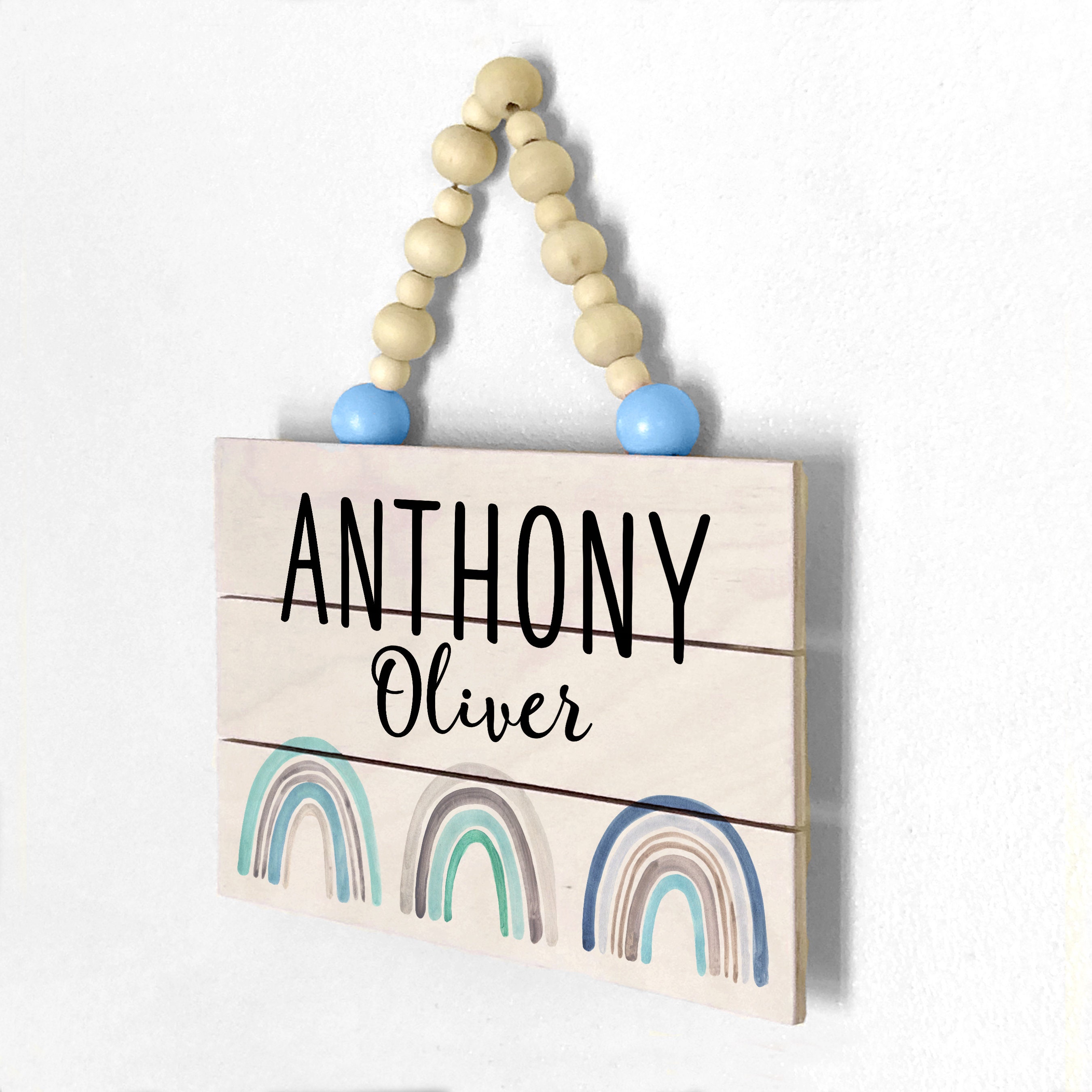 Personalized Baby Name Sign - Rainbow Nursery Art - Custom ...