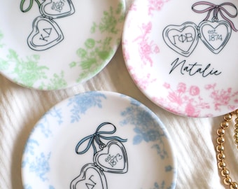 Sorority Jewelry Dish Personalized, Fancy Locket, Love Shack Inspired