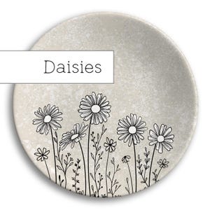 Personalized Ceramic Ring Dish • Wildflower Jewelry Holder, Gift for Mom image 12