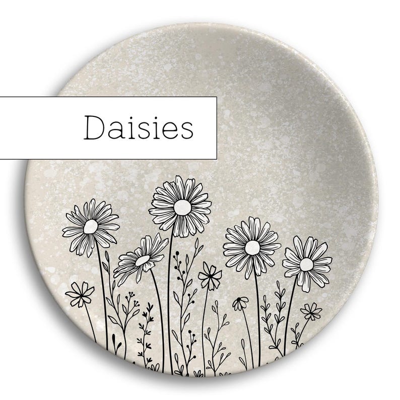 Personalized Ceramic Ring Dish • Wildflower Jewelry Holder, Gift for Mom image 12