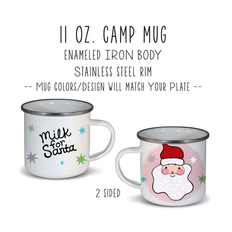 Ceramic Santa Plate and Mug Kids Personalized Christmas Etsy