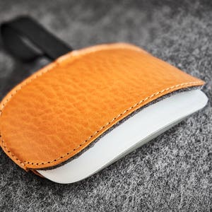 In pelle sentivo Apple Magic Mouse caso fatti a mano tinto