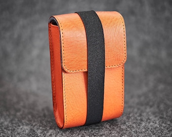 Cuero fieltro cámara caja bolsa bolso hecho a mano Contax T2 Ricoh Nikon 35Ti KZNR