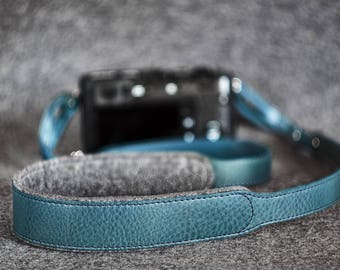 Leather Felt Camera DSLR Mirrorless Canon Nikon Fujifilm Sony Strap Hand-made