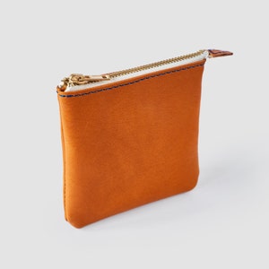 Bolsa de la cartera de cuero de la cremallera pequeña KZNR