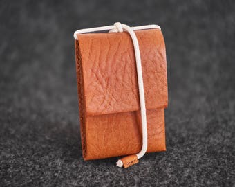 Hand-stitched Leather Wallet Simple Me II Minimal Camel Leather