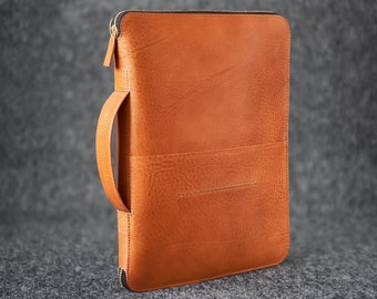 Leder Reisetasche Organizer für iPad Pro 12.9" Hand-gefertigt