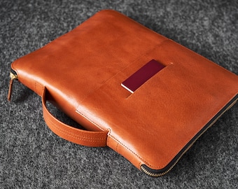 Leder Travel Folio Organizer Portfolio Hülle iPad Pro 12.9" Handgefertigt