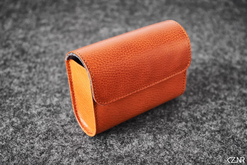 Leather Felt Case Box Bag Purse shops Hand made Camera Glasses KZNR