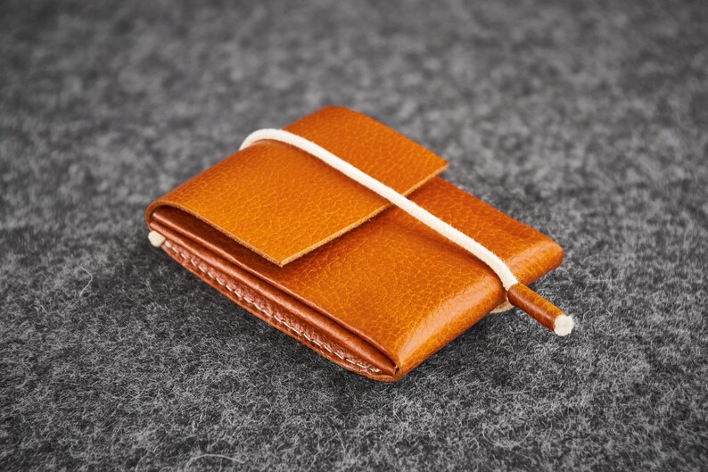 Hand-stitched Wallet Simple Me Minimal Honey image 1