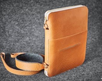 Leder Reisen Folio Organizer Portfolio Case iPad Pro Shoulder Strap Hand-made