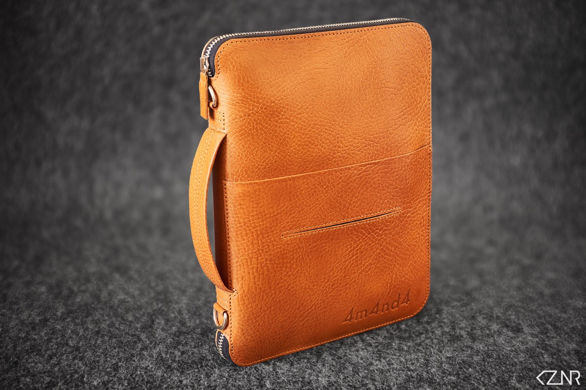 Leather Travel Folio Organizer Portfolio Case Ipad Pro Etsy