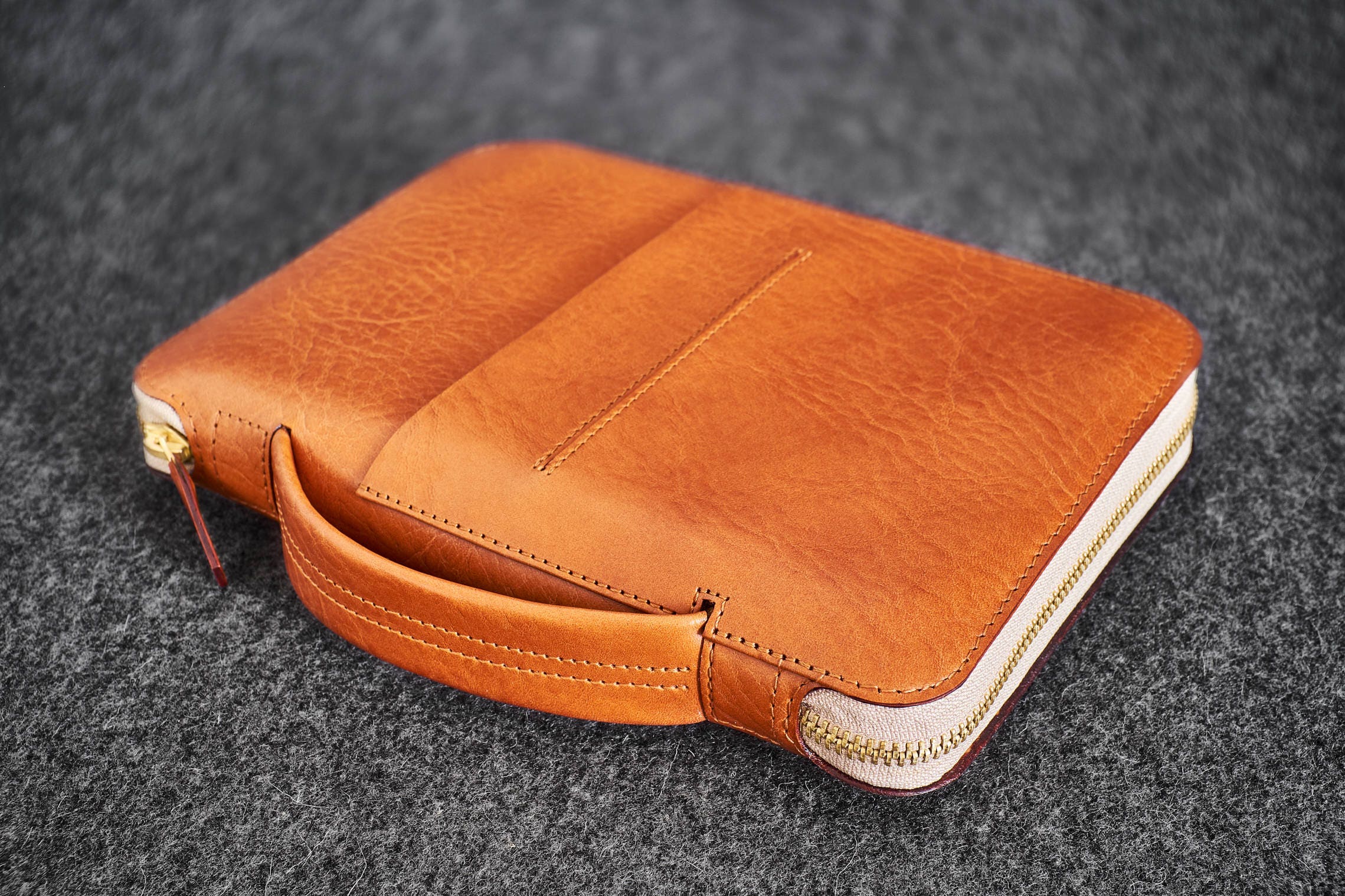 Leather Folio iPad Mini 4 Travel Case Handmade Etsy