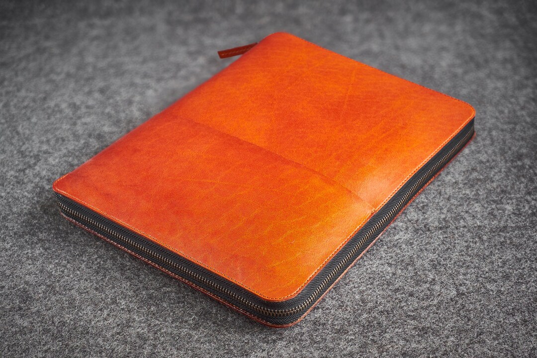 Leather Felt Travel Organizer Folio Documents Portfolio Laptop Bag