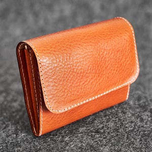 Cartera de cuero cosida a mano / Honey Brown