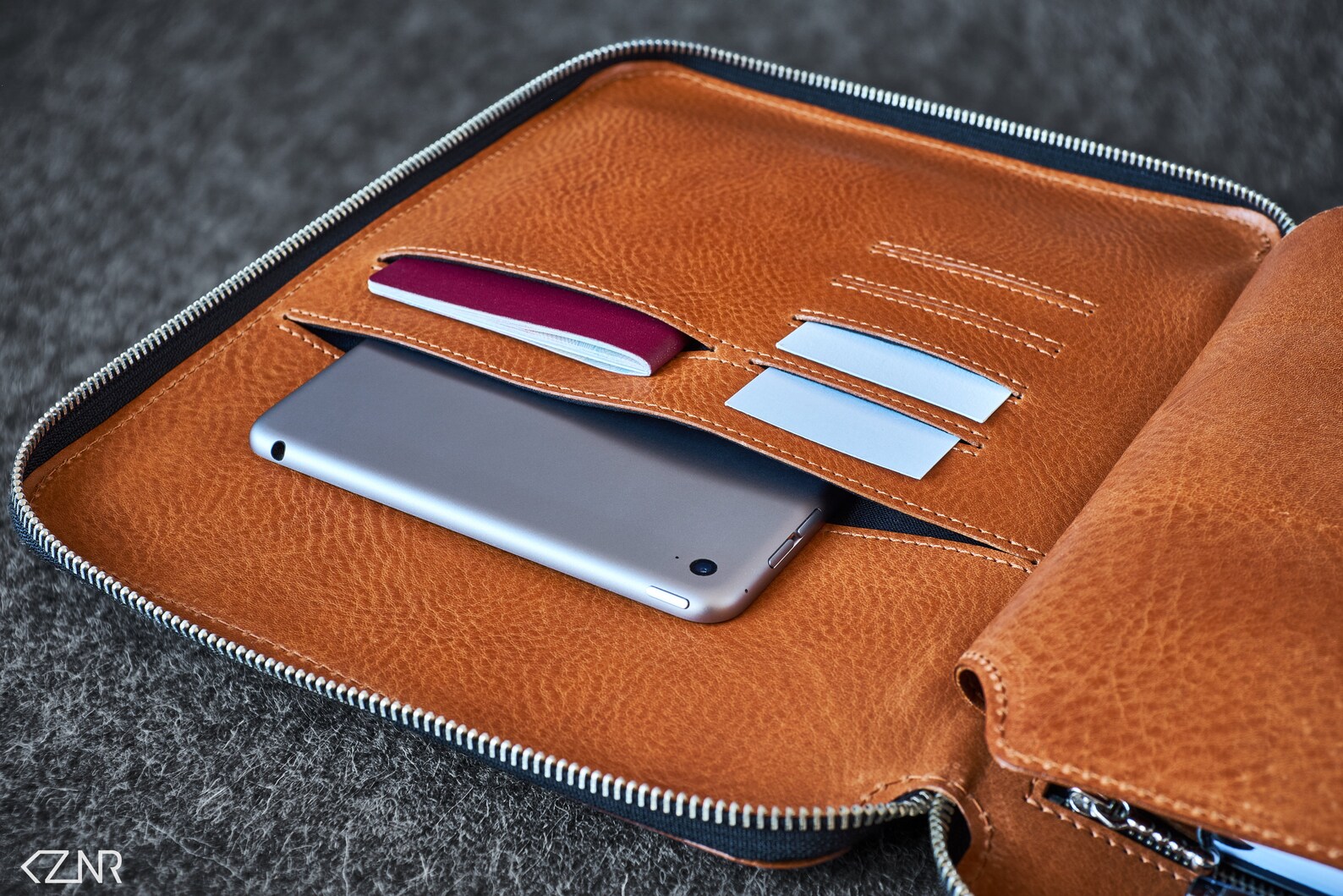 Leather Travel Folio Organizer Portfolio Case Ipad Pro Etsy