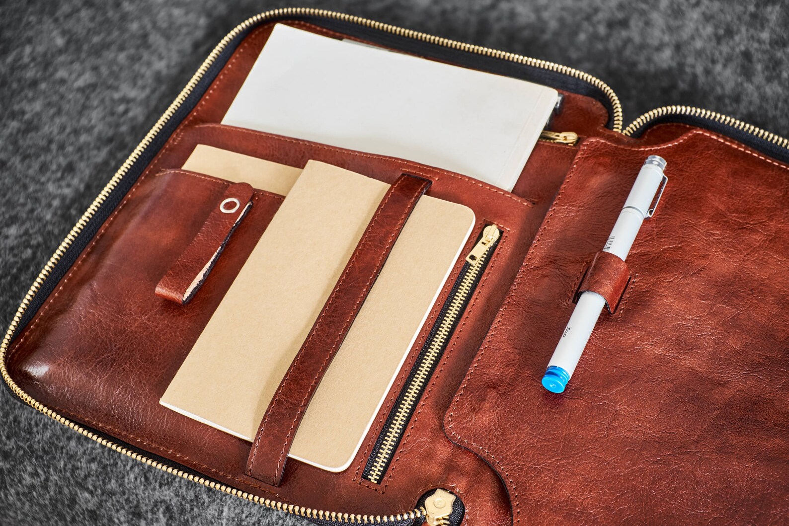 Leather Travel Folio Organizer Portfolio Case Ipad Pro 9.7 Etsy