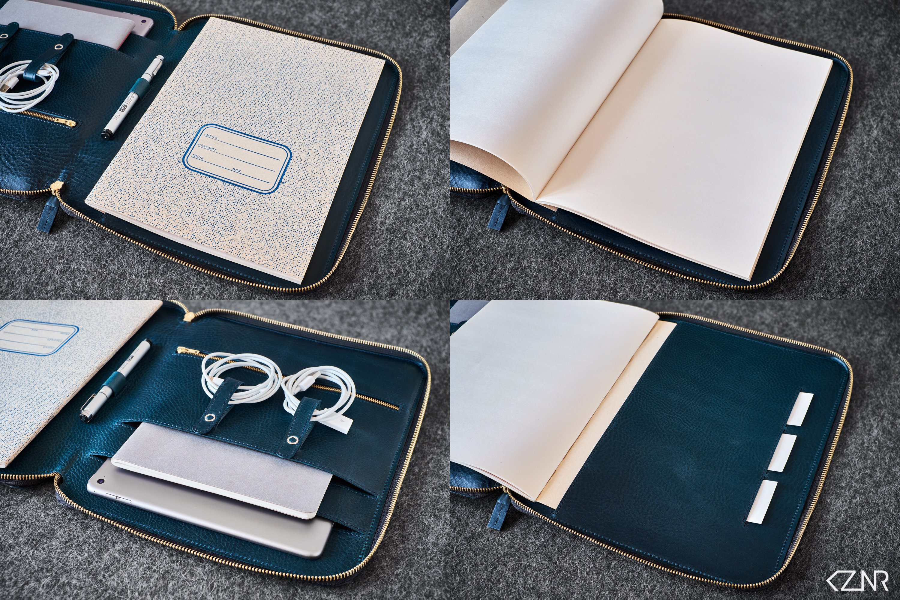 Leather Travel Folio Organizer Portfolio Case iPad Pro 10.5 11 Etsy