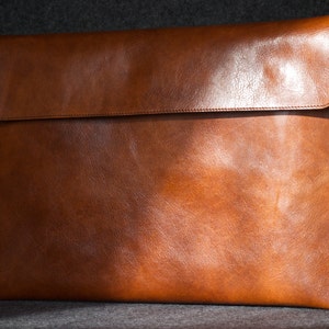 Laptop Leather Felt Folio Case Hand-made