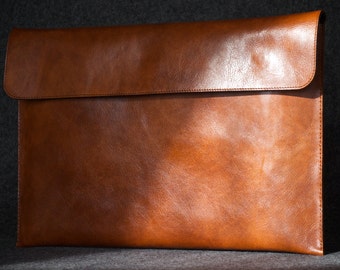 Laptop Leather Felt Folio Case Hand-made