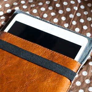 iPad Mini Felt and Leather Folio Hand-made Case image 2