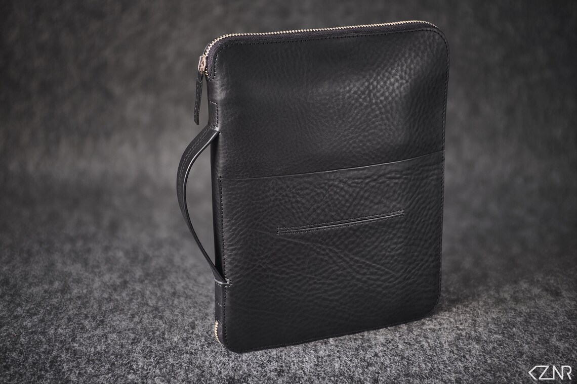 Leather Travel Folio Organizer Portfolio Case Ipad Pro Etsy