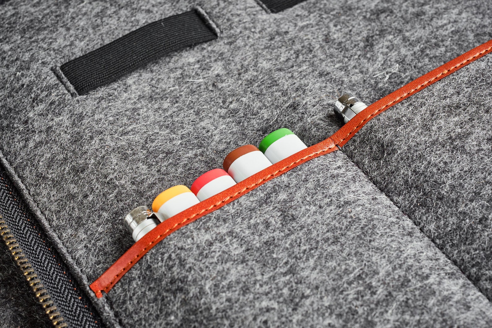 Leather Felt Travel Organizer Folio Documents Portfolio Laptop Etsy