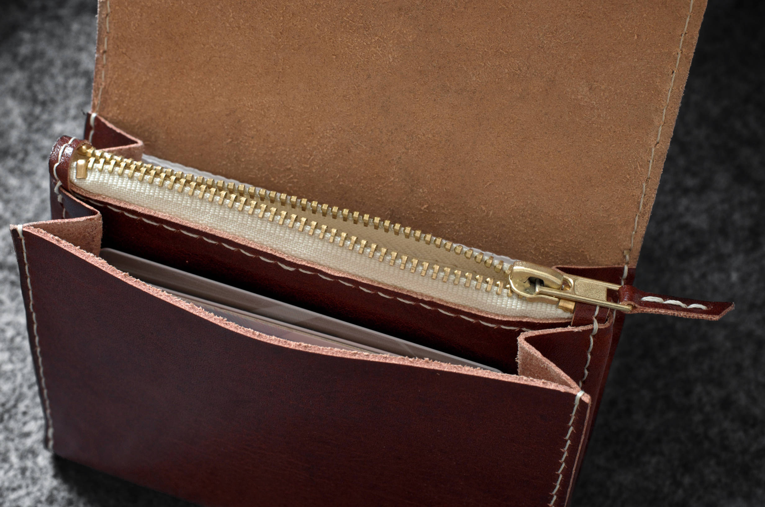 Handstitched leather wallet Etsy