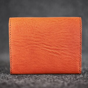 Cartera de cuero Cosida a mano / Tan imagen 3