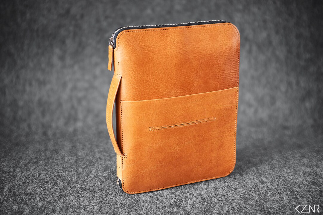 Leather Travel Folio Organizer Portfolio Case iPad Pro 9.7 10.5 11 Hand