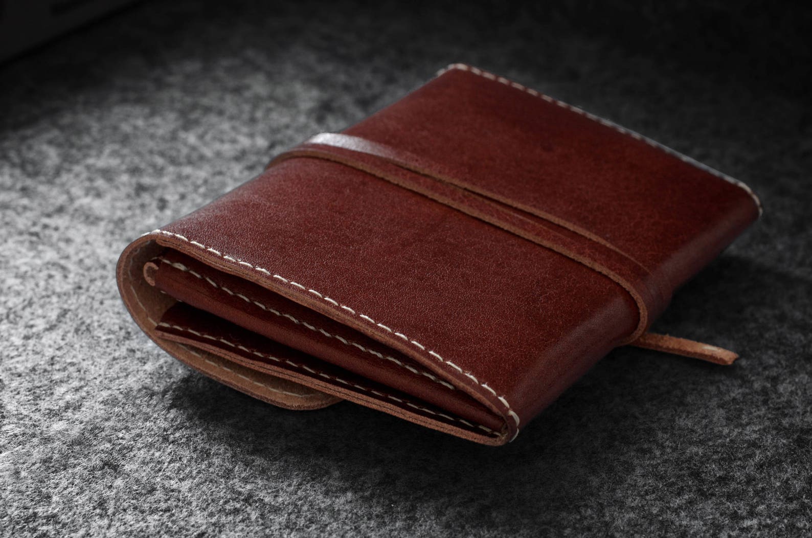 Handstitched Leather Wallet Etsy