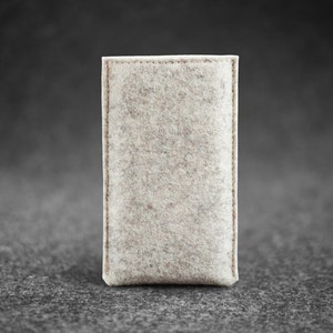 Natural Wool Felt iPhone Case Sleeve Hand-made