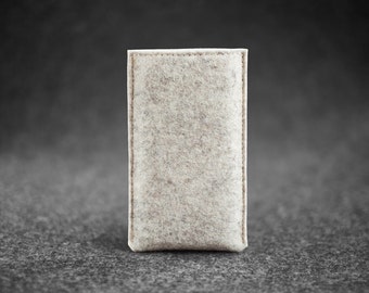 Natural Wool Felt iPhone Case Sleeve Hand-made