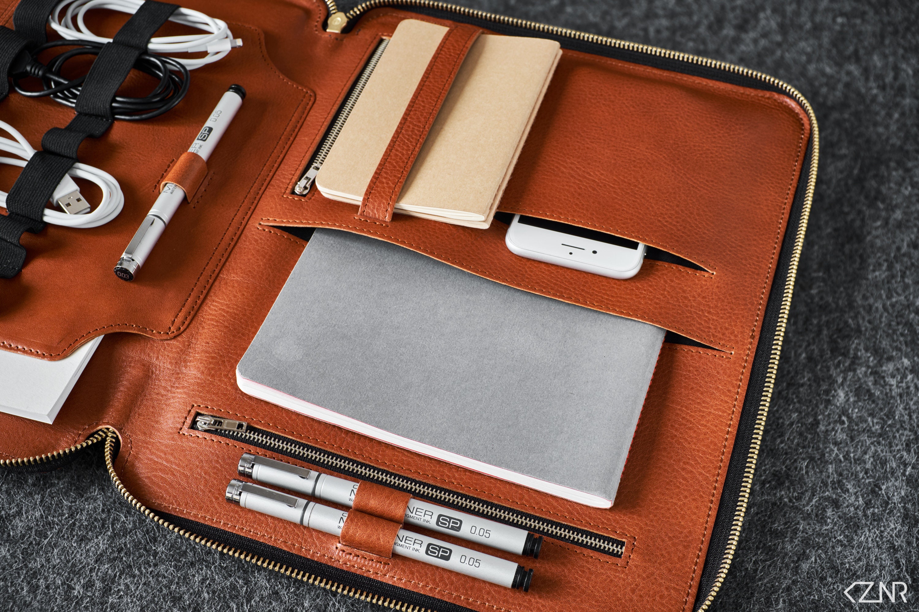 Leather Travel Folio Organizer Portfolio Case iPad Pro Etsy