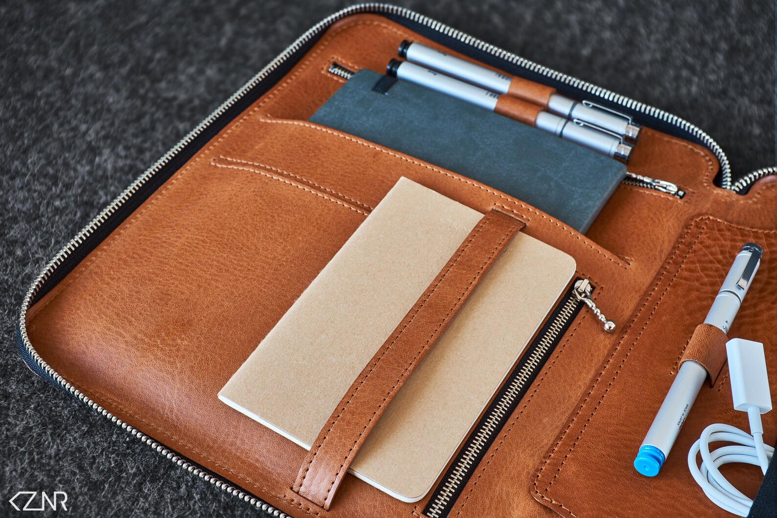 Leather Travel Folio Organizer Portfolio Case Ipad Pro Etsy