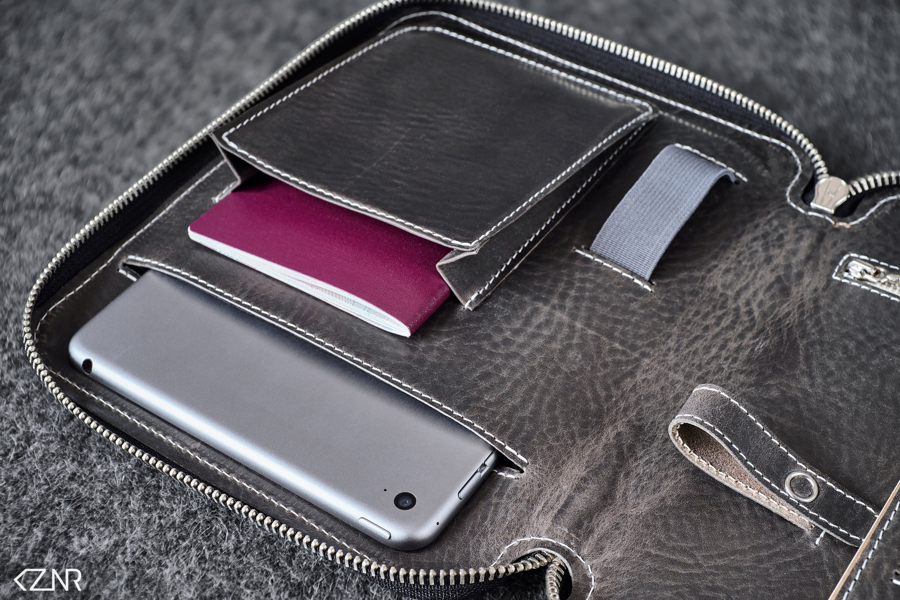 Leather Travel Folio Organizer Portfolio Case iPad Mini Etsy