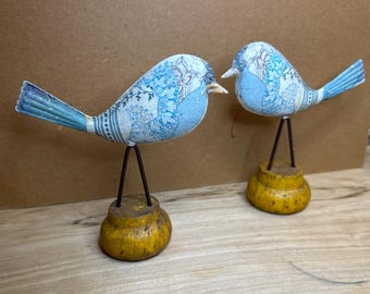 Set of Patchwork Iron Birds