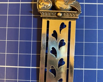 Brighton Silver Heart Love Dove Book Mark