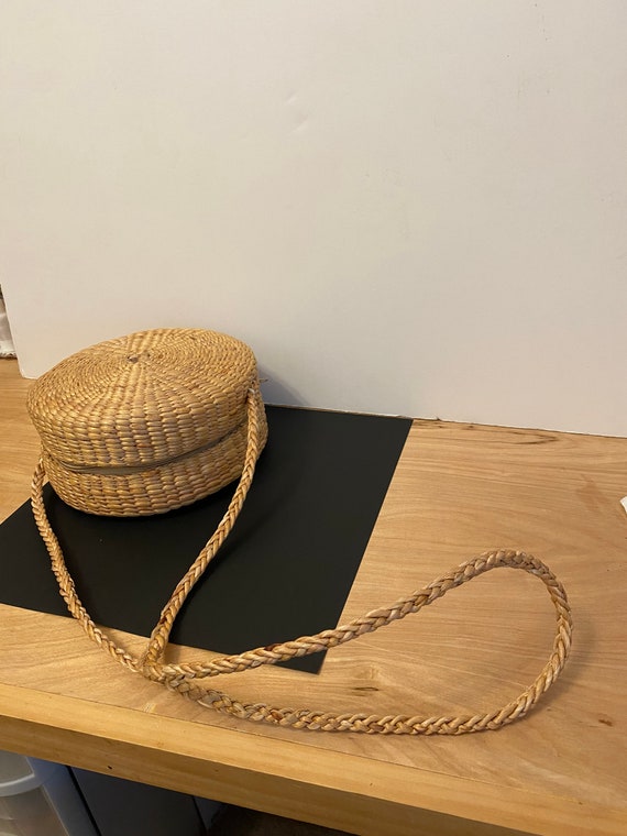 Woven Round Rattan Bag - image 3