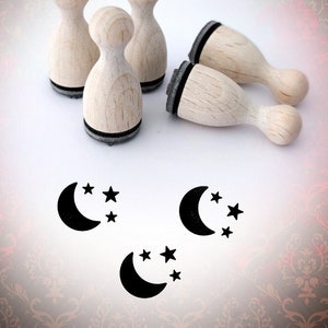 Mini Stamp Moon and Stars