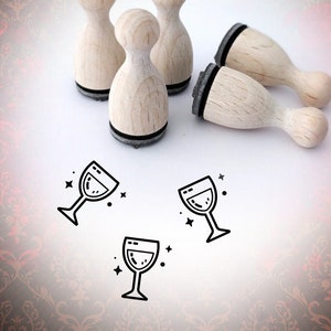 Weinglas Wein MiniStempel Stempel