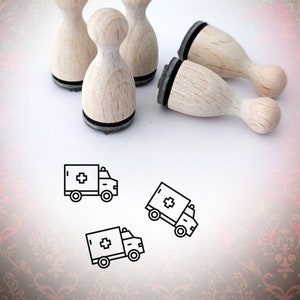 Krankenwagen Blaulicht Stempel Mini-Stempel