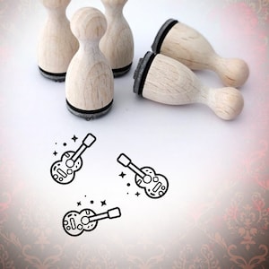 Mini Stempel Hippie Gitaar Stamp