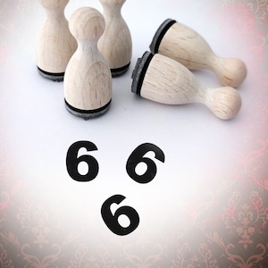 Mini timbre numéro 6 timbres